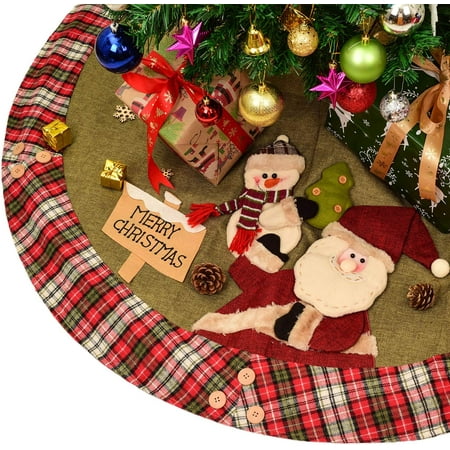Christmas Pattern with Deer Print Christmas Tree Skirt for Merry Christmas Party Under Xmas Tree Decoration 30 36 48 Christmas Pattern with Deer Print Christmas Tree Skirt for Merry Christmas Party Under Xmas Tree Decoration 30 36 48